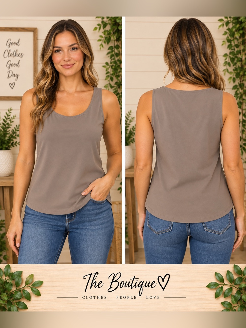 NWT 32 Degrees Cool Built In Bra Tank Top Size L Taupe
